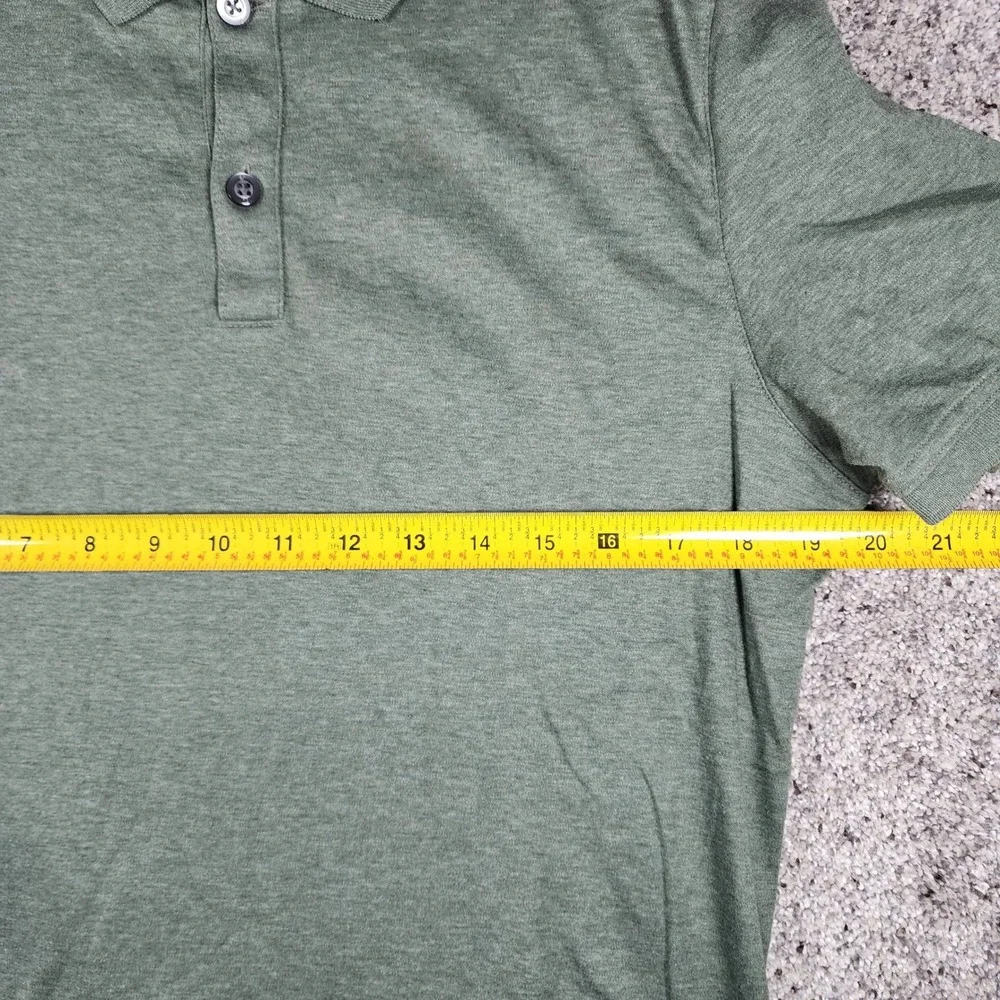Banana Republic Polo Shirt Mens M Green Luxury Touch Cotton Excellent